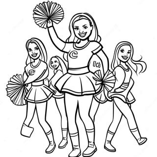 Usc Cheerleaders In Action Coloring Page 66174-53068