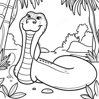 Titanoboa In A Jungle Coloring Page 66184-53073