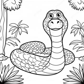 Titanoboa In A Jungle Coloring Page 66184-53074