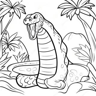 Titanoboa In A Jungle Coloring Page 66184-53075