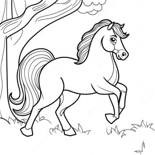 Friesian Horse Coloring Pages