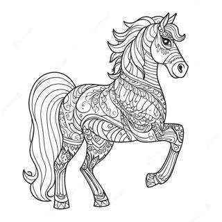 Friesian Horse Coloring Page 66213-53092