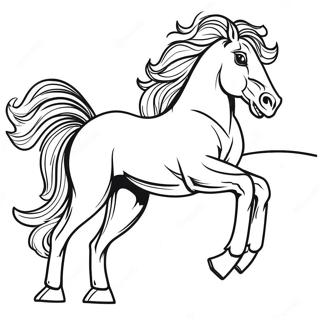 Majestic Friesian Horse In Gallop Coloring Page 66214-53101