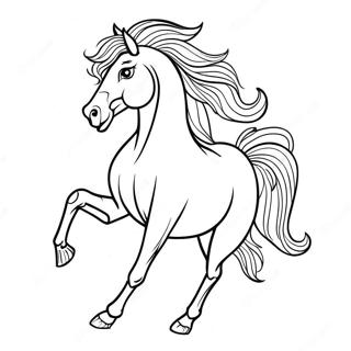 Majestic Friesian Horse In Gallop Coloring Page 66214-53104