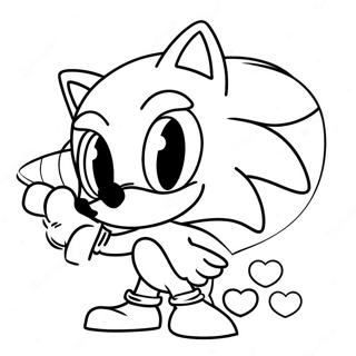 Sonic Valentine Coloring Page 66273-53141