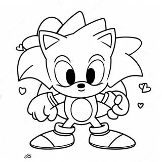 Sonic Valentine Coloring Page 66273-53144