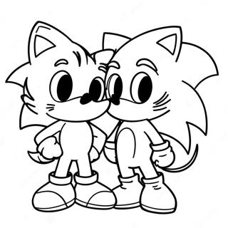 Sonic And Tails Valentine S Day Coloring Page 66274-53146