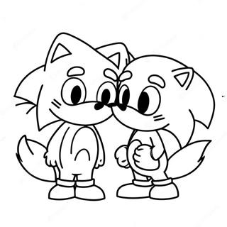 Sonic And Tails Valentine S Day Coloring Page 66274-53147