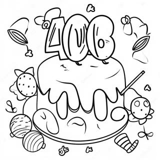 40th Birthday Celebration Coloring Page 66283-53152