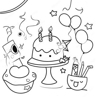 Fun 40th Birthday Party Coloring Page 66284-53153