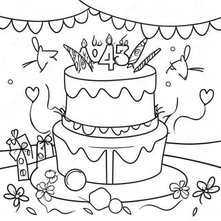 Fun 40th Birthday Party Coloring Page 66284-53154