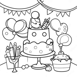 Fun 40th Birthday Party Coloring Page 66284-53155