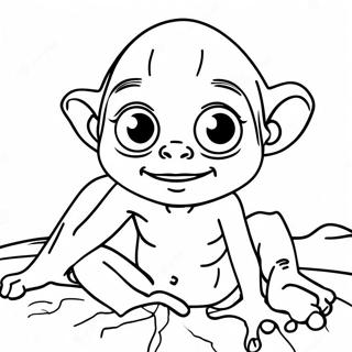 Gollum With Precious Coloring Page 66304-53166