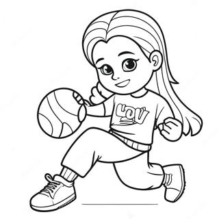 Sporty Spice In Action Coloring Page 66314-53177