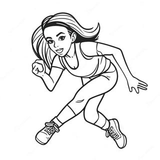 Sporty Spice In Action Coloring Page 66314-53180