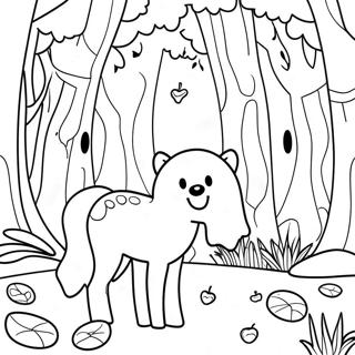 Magical Forest Coloring Page 6636-5404