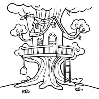 Enchanted Treehouse Coloring Page 6637-5407