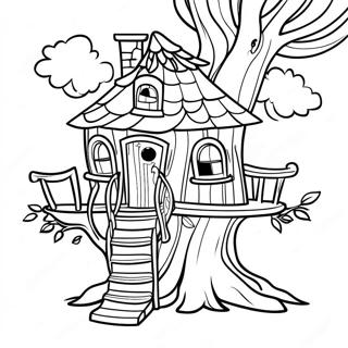 Enchanted Treehouse Coloring Page 6637-5408