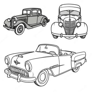 Classic Vintage Cars Coloring Page 66403-53247