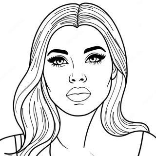 Kim Kardashian Coloring Page 66423-53267