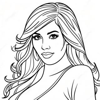 Kim Kardashian Coloring Page 66423-53268