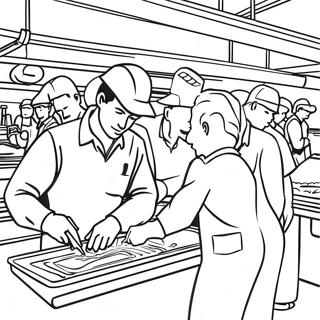 Busy Factory Workers Coloring Page 66434-53274