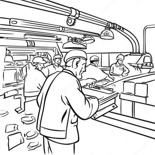 Busy Factory Workers Coloring Page 66434-53275