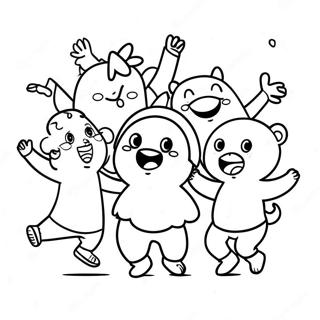 Nooshy And Friends Dancing Coloring Page 66444-53282