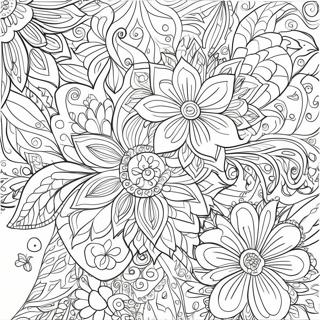 Intricate Floral Adult Coloring Page 66454-53293