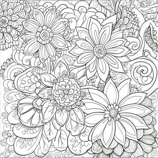 Intricate Floral Adult Coloring Page 66454-53295