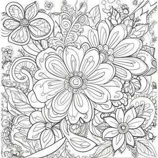 Intricate Floral Adult Coloring Page 66454-53296