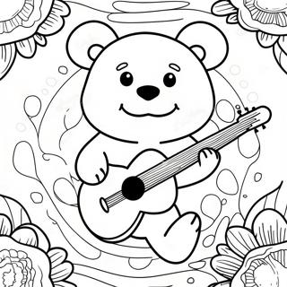 Grateful Dead Bear Coloring Page 66463-53291