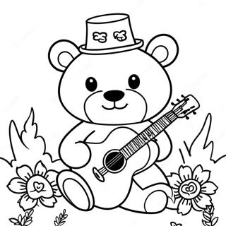 Grateful Dead Bear Coloring Page 66463-53292