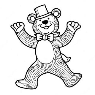 Colorful Grateful Dead Bear Dancing Coloring Page 66464-53298