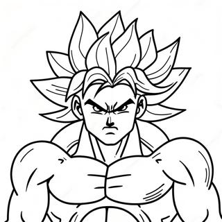 Broly Super Saiyan Transformation Coloring Page 6646-5414