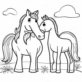 Horse And Dog Coloring Pages