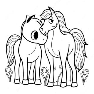 Horse And Dog Coloring Page 66483-53312