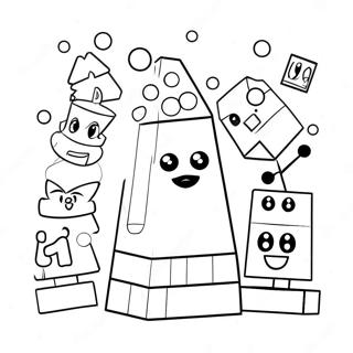 Numberblocks 11 With Colorful Shapes Coloring Page 66504-53326