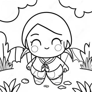 Cute Genya In Nature Coloring Page 66514-53333