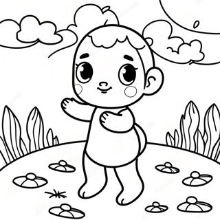 Cute Genya In Nature Coloring Page 66514-53335