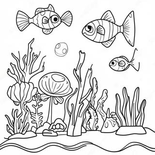 Colorful Deep Sea Lego City Coral Reef Coloring Page 66524-53346