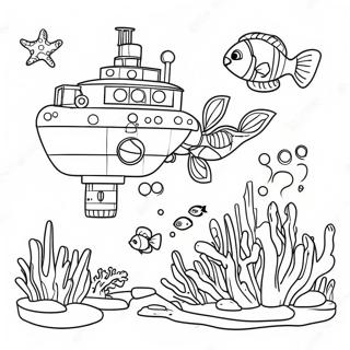 Colorful Deep Sea Lego City Coral Reef Coloring Page 66524-53347