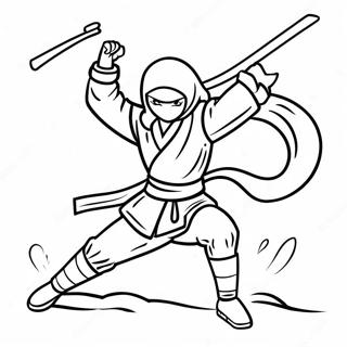 Ninja Girl Coloring Pages