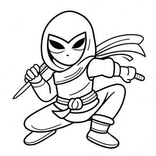 Ninja Girl Action Pose Coloring Page 66533-53350