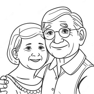 Grandparents Day Heartwarming Coloring Page 6656-5421