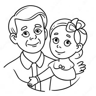 Grandparents Day Heartwarming Coloring Page 6656-5422