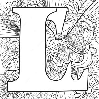 Letter L For Adults Coloring Pages