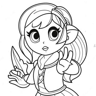 Aria Blaze In Magical Battle Coloring Page 66584-53397