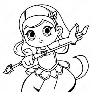 Aria Blaze In Magical Battle Coloring Page 66584-53400