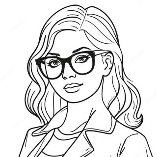 Stylish Hot Girl With Sunglasses Coloring Page 66594-53395